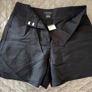 Club Monaco Linen Blend Black Shorts
